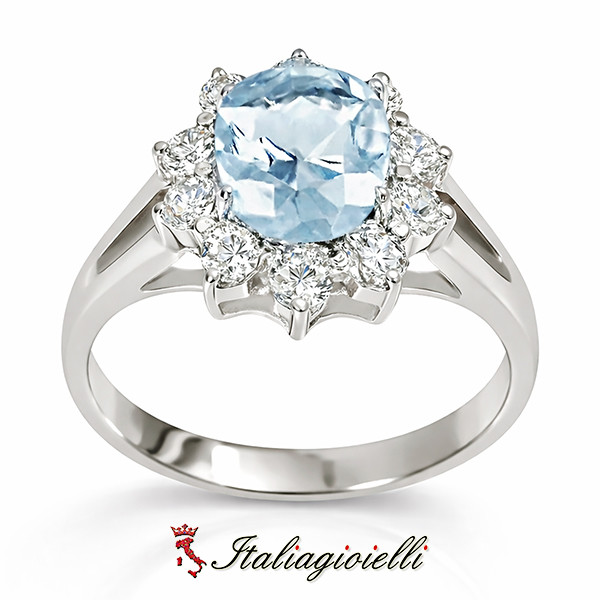 Sfarzoso Anello Kate Acquamarina