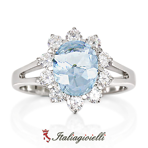 Sfarzoso Anello Kate Acquamarina