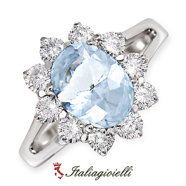 Sfarzoso Anello Kate Acquamarina