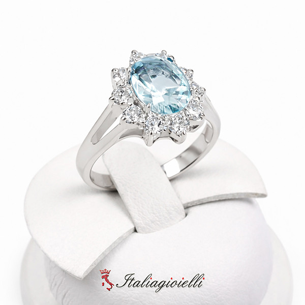 Sfarzoso Anello Kate Acquamarina