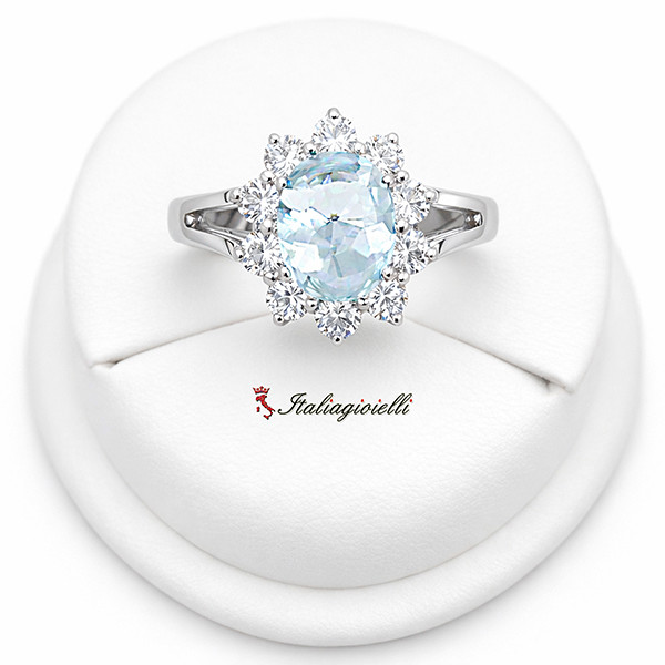 Sfarzoso Anello Kate Acquamarina