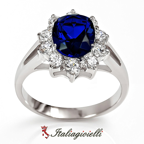 Sfarzoso Anello Kate Zaffiro