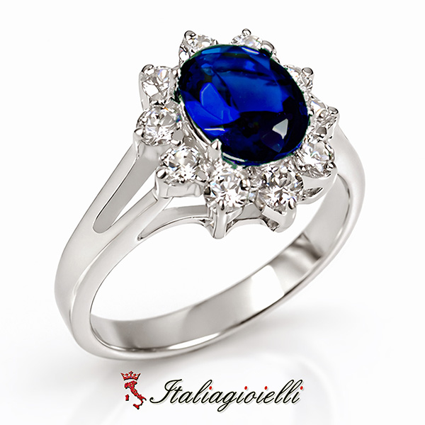 Sfarzoso Anello Kate Zaffiro