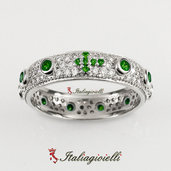 Prezioso Anello Rosario Smeraldo