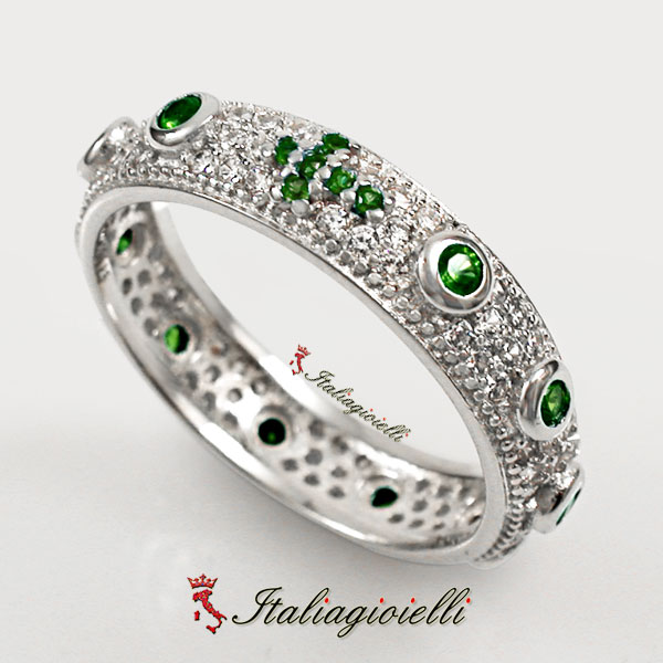Prezioso Anello Rosario Smeraldo