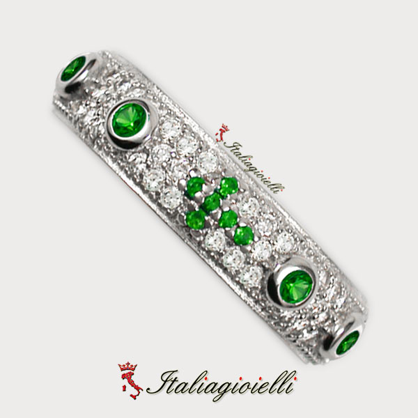 Prezioso Anello Rosario Smeraldo