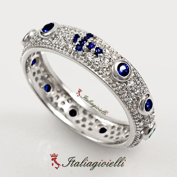Prezioso Anello Rosario Zaffiro