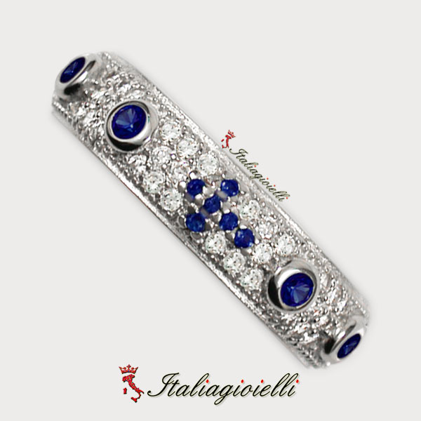 Prezioso Anello Rosario Zaffiro