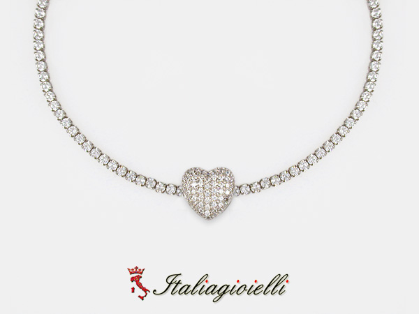 Bracciale Tennis Cuore Pavè