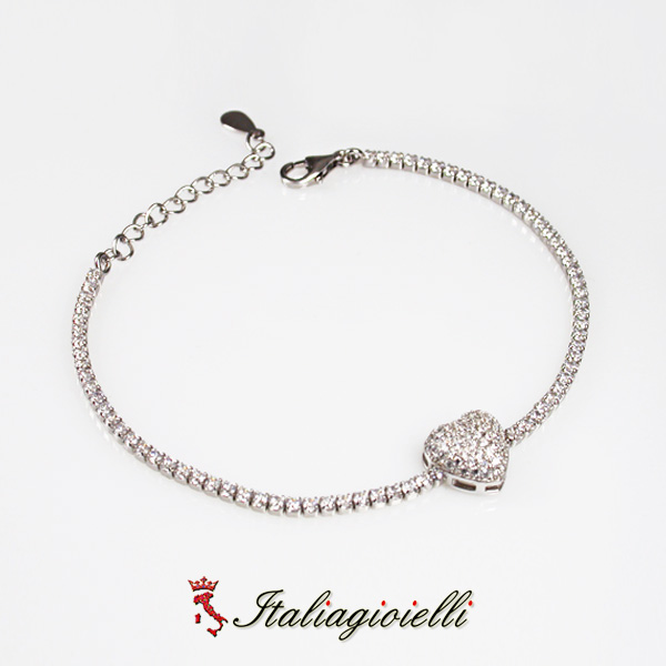 Bracciale Tennis Cuore Pavè