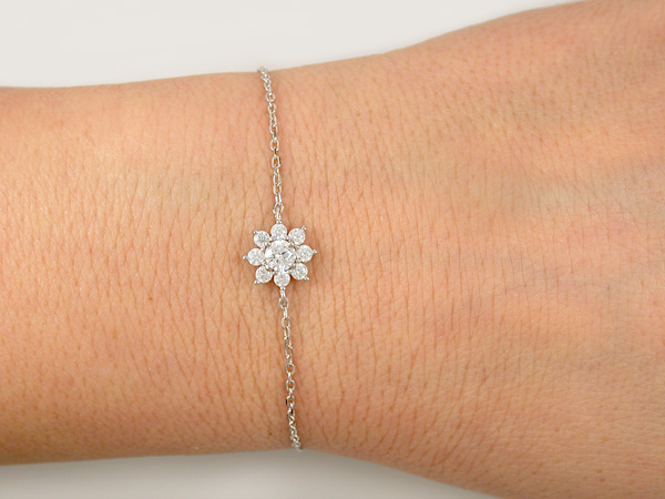 Scintillante Braccialetto Fiore