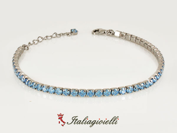Suggestivo Bracciale Tennis Acquamarina