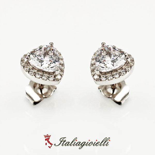 Romantici Orecchini Cuore Brillante