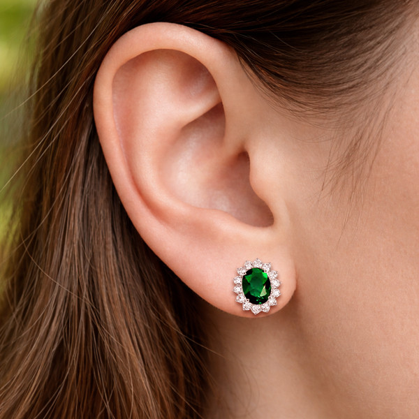 Sfarzosi Orecchini Smeraldo