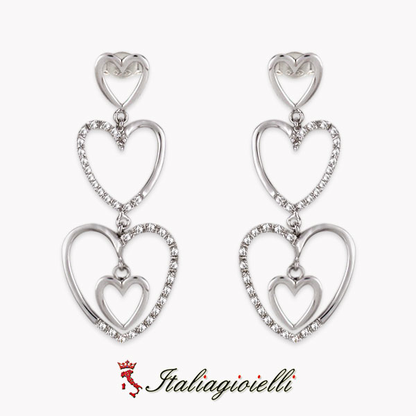 Scintillanti Orecchini Trilogy Cuori