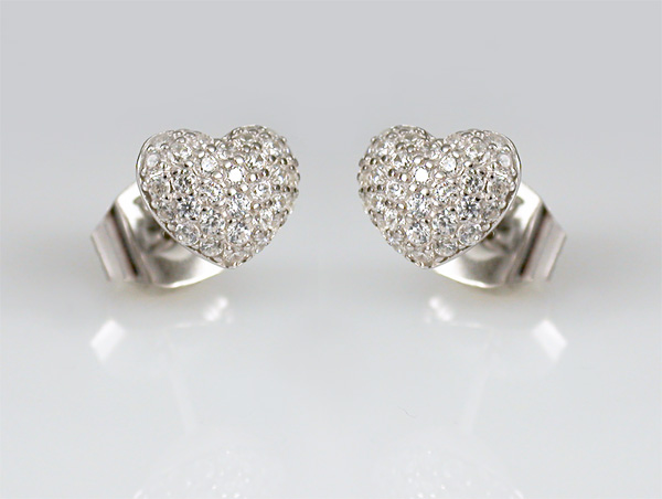 Orecchini Cuore Pavè
