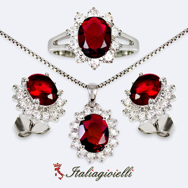 Sfarzosa Parure Rubino Plus