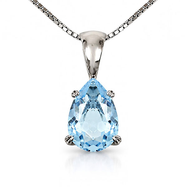 Collana Goccia Acquamarina