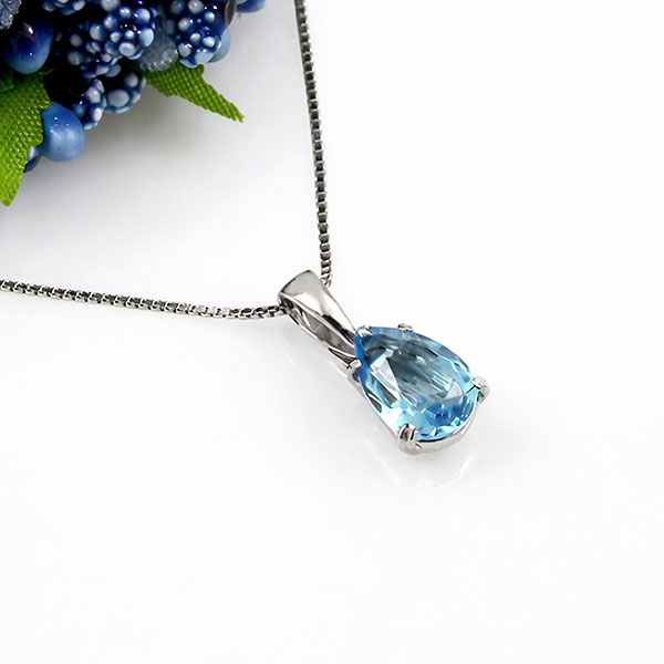 Collana Goccia Acquamarina
