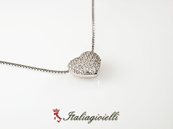 Collana Cuore Pavè