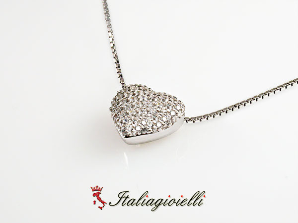 Collana Cuore Pavè