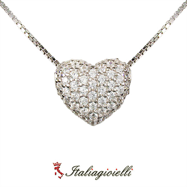 Collana Cuore Pavè